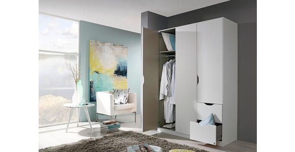 KLEIDERSCHRANK 3-türig Weiß  - Weiß, KONVENTIONELL, Holzwerkstoff (136/197/54cm) - Xora