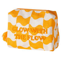 KOZMETIKAI TÁSKA - bézs/narancs, Basics, textil (22/10/16cm)