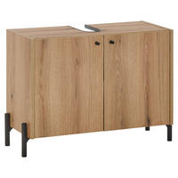 WASCHBECKENUNTERSCHRANK 80/60/36 cm  - Eichefarben/Schwarz, MODERN, Holzwerkstoff/Kunststoff (80/60/36cm) - MID.YOU