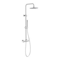 ÜBERKOPFBRAUSESET  - Chromfarben, Design, Metall (27,5/126,5/34cm) - Schütte