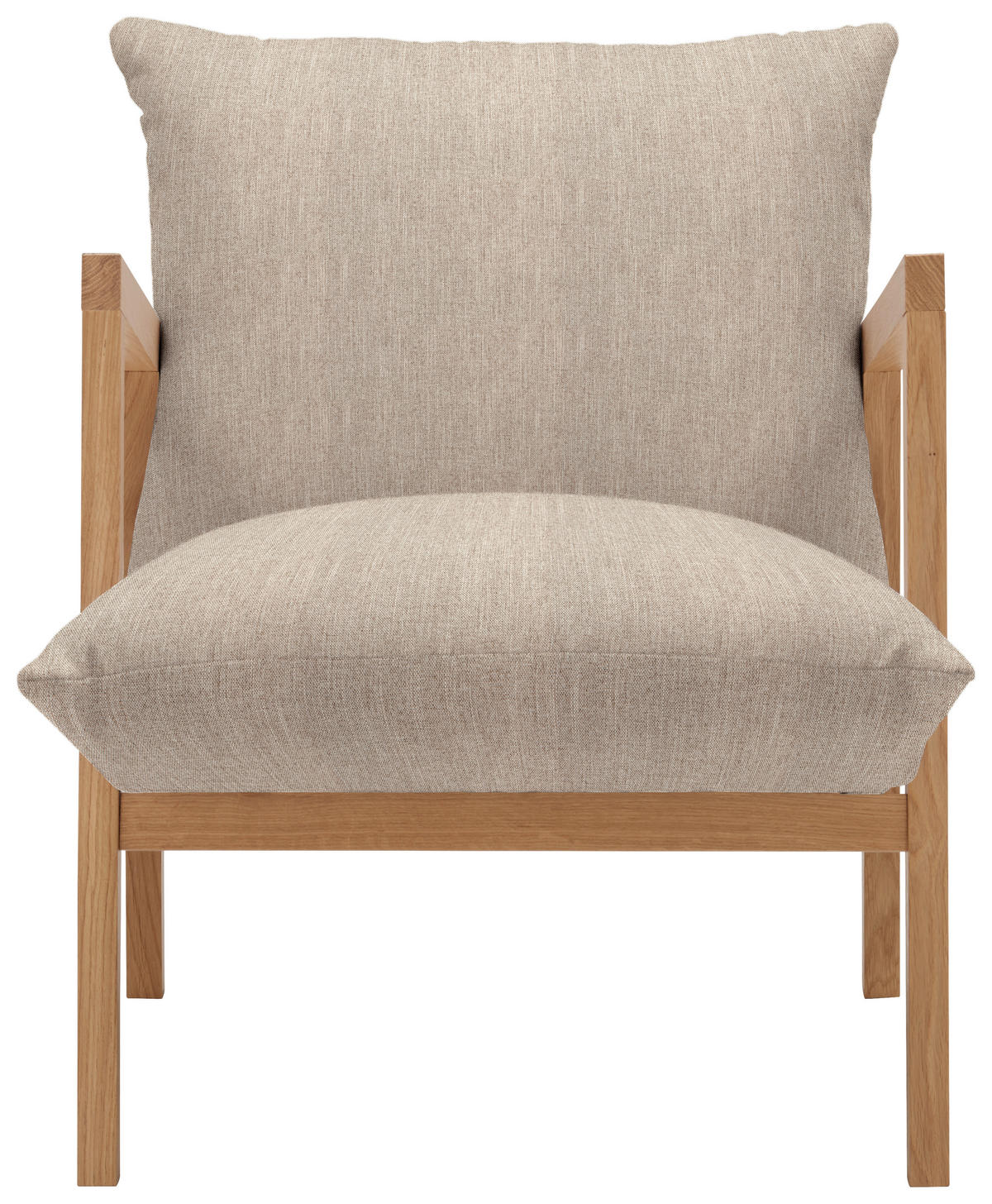 SESSEL Webstoff Beige    - Eichefarben/Beige, Design, Holz/Textil (65/80/85cm) - Carryhome