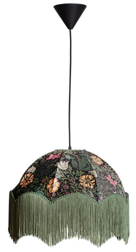 HÄNGLAMPA 44/34,5 cm  - multicolor/mörkgrön, Klassisk, textil (44/34,5cm) - Cottex