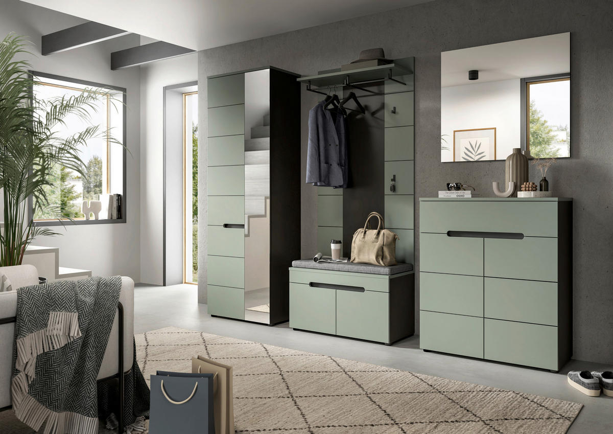 LAVICA DO PREDSIENE, 80/45/37 cm - čierna/sivá, Design, kompozitné drevo/plast (80/45/37cm) - Livetastic