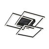 LED-DECKENLEUCHTE Seth 52/52/9,5 cm   - Schwarz, Design, Metall (52/52/9,5cm)