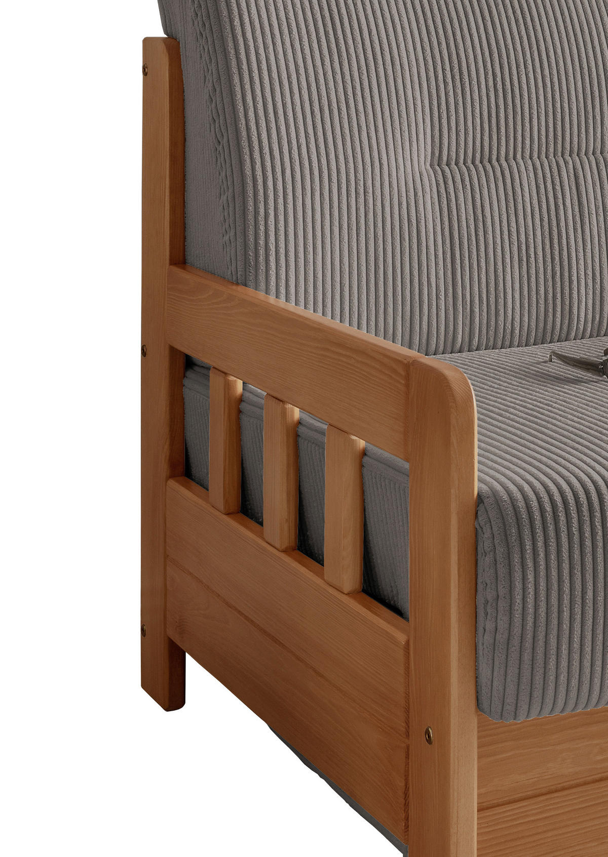 SCHLAFSOFA in Textil Kieferfarben, Graubraun  - Graubraun/Kieferfarben, Modern, Holz/Textil (154/88/90cm) - Livetastic