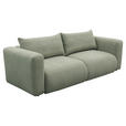 SCHLAFSOFA Flachgewebe Salbeigrün  inkl.  - Salbeigrün/Schwarz, MODERN, Kunststoff/Textil (248/94/109cm) - Carryhome