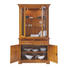 VITRINE Kirschbaum, Linde furniert, massiv Kirschbaumfarben - Kirschbaumfarben/Goldfarben, LIFESTYLE, Glas/Holz (122/48/215cm) - SELVA