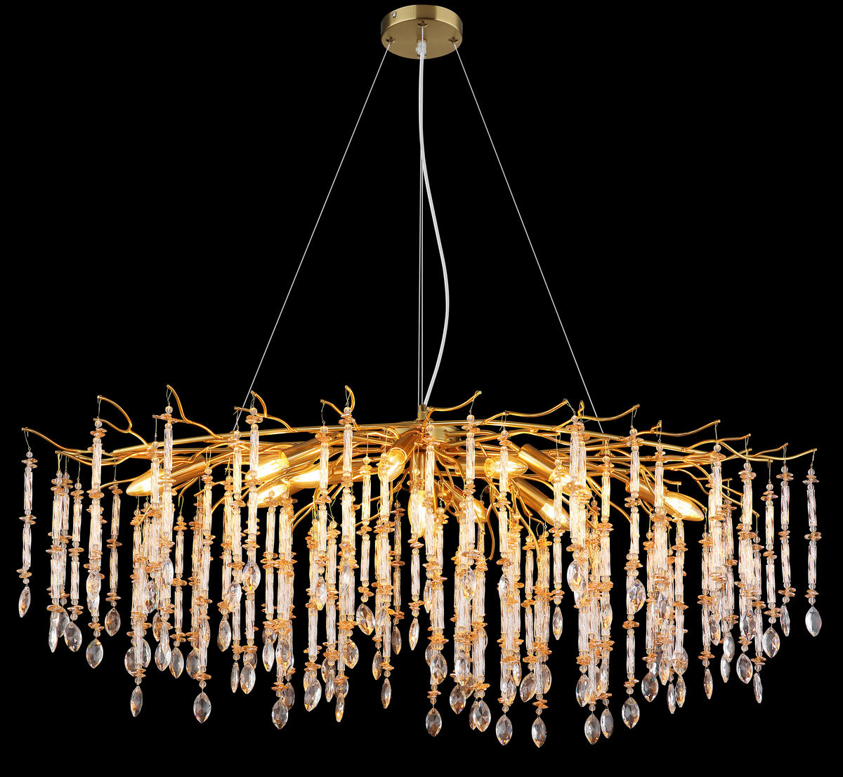 HÄNGELEUCHTE 120/50/120 cm  - Klar/Transparent, KONVENTIONELL, Glas/Kunststoff (120/50/120cm) - Globo