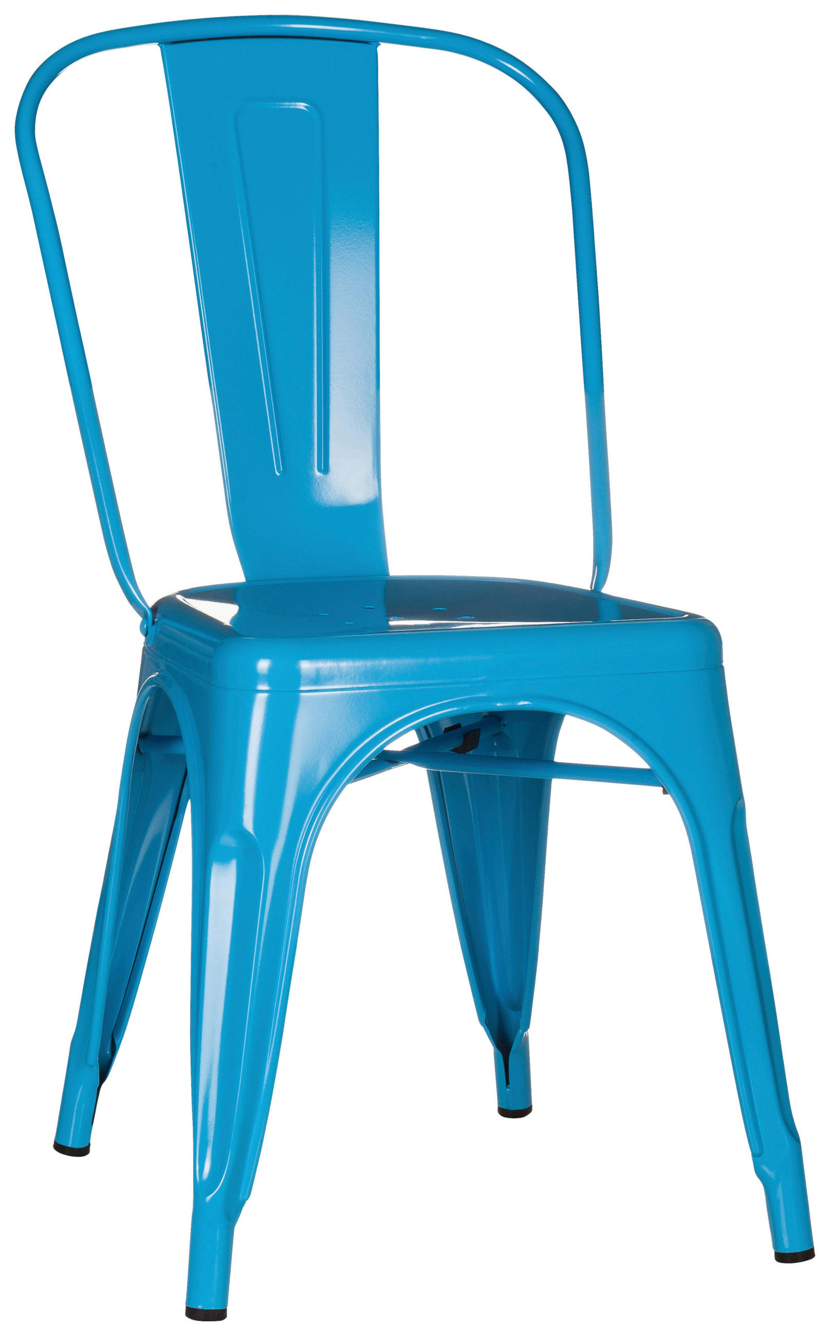 STOL stål  - ljusblå, Basics, metall (44/84/54cm) - MID.YOU