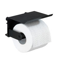 TOILETTENPAPIERHALTER - Schwarz, Basics, Metall (14/10/14cm) - Wenko