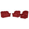 SITZGARNITUR in Lederlook Rot  - Rot/Schwarz, Konventionell, Kunststoff/Textil - Livetastic