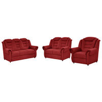 SITZGARNITUR in Lederlook Rot  - Rot/Schwarz, Konventionell, Kunststoff/Textil - Livetastic