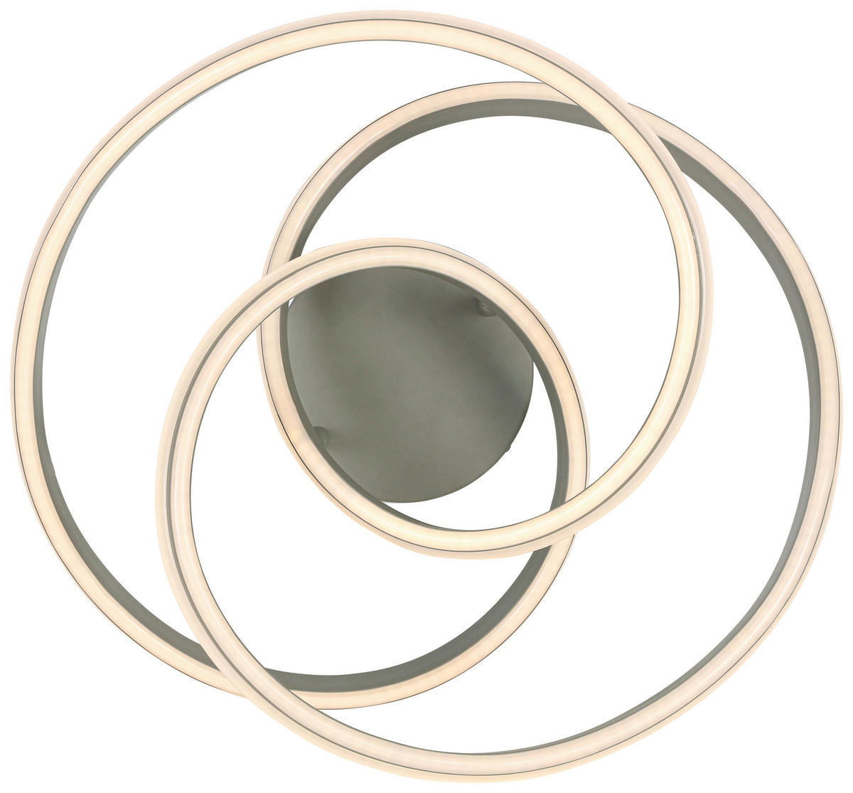 DECKENLEUCHTE 48/52/23 cm   - Sandfarben/Weiß, Trend, Kunststoff/Metall (48/52/23cm) - Novel