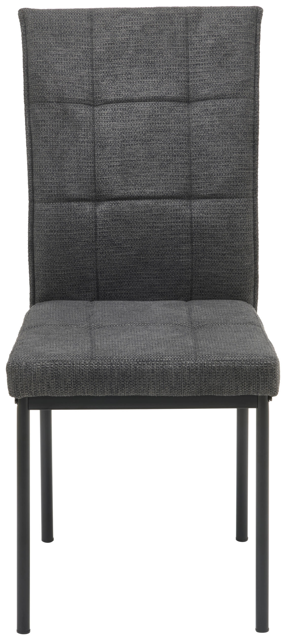 STUHL Mikrofaser Anthrazit, Schwarz  - Anthrazit/Schwarz, KONVENTIONELL, Textil/Metall (44/96/61cm) - MID.YOU