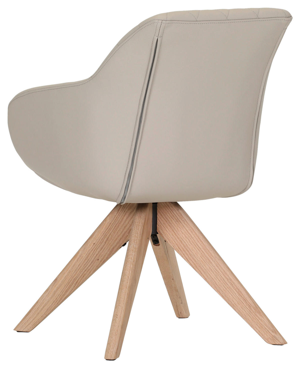 ARMLEHNSTUHL  in Echtleder pigmentiert  - Beige/Naturfarben, Design, Leder/Holz (60/83/65cm) - Landscape