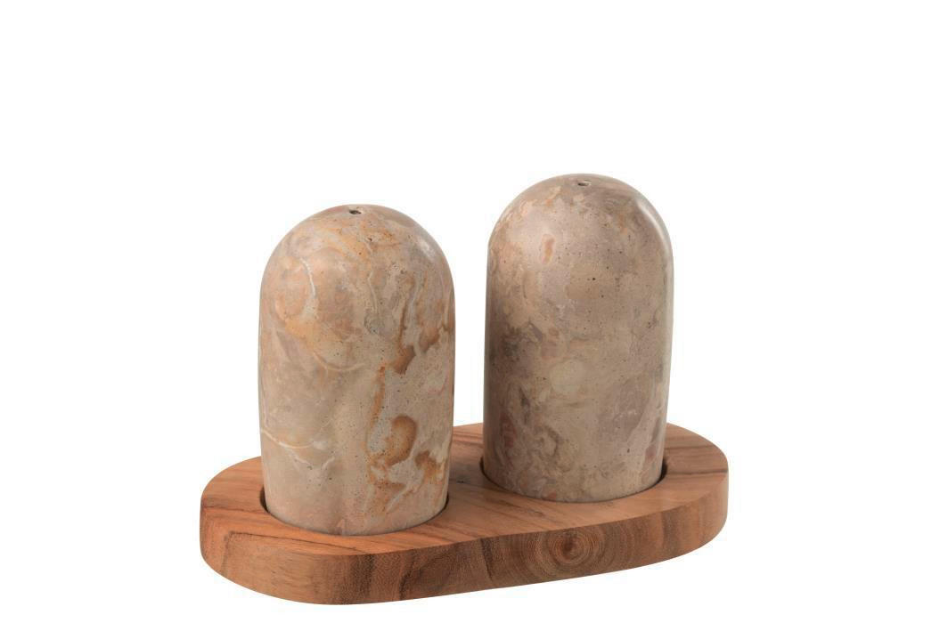 SALZ- UND PFEFFERSTREUER    - Beige, Basics, Stein (14,5/7,5/10cm) - Ambia Home