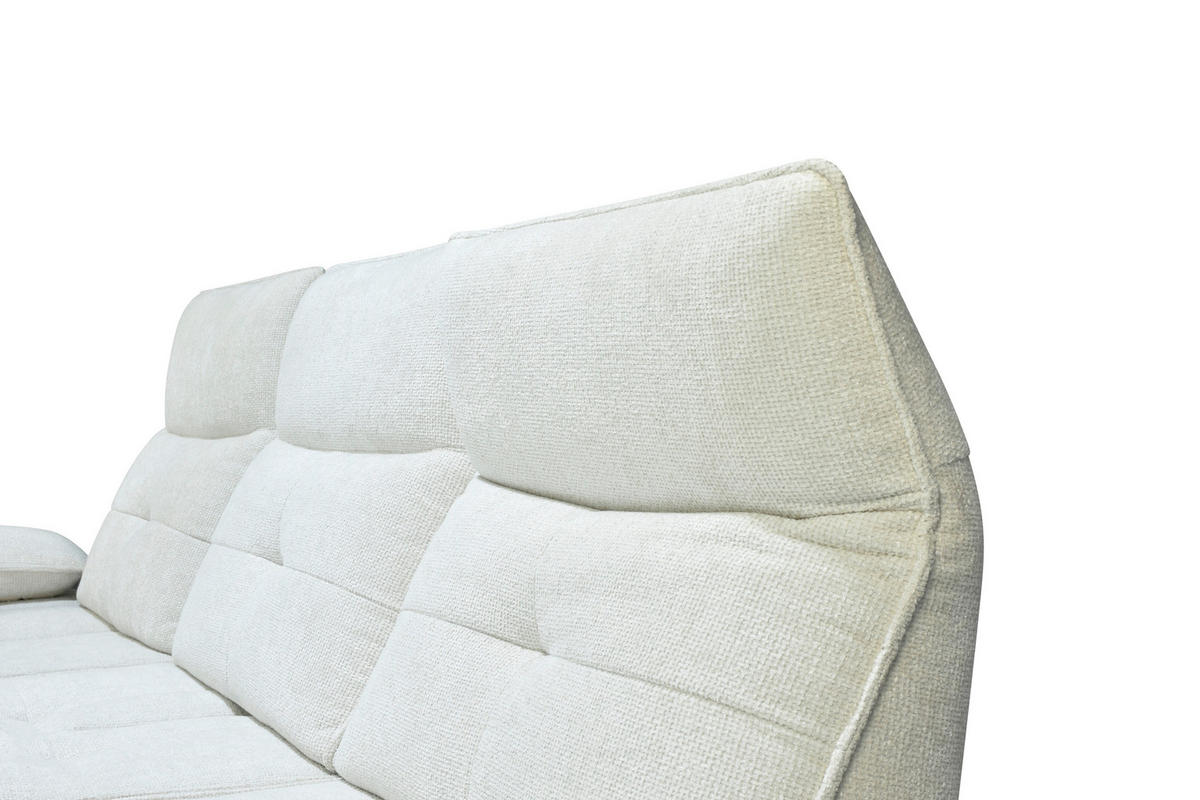 ECKSOFA Creme Chenille  - Creme/Schwarz, Design, Kunststoff/Textil (162/314cm) - Livetastic