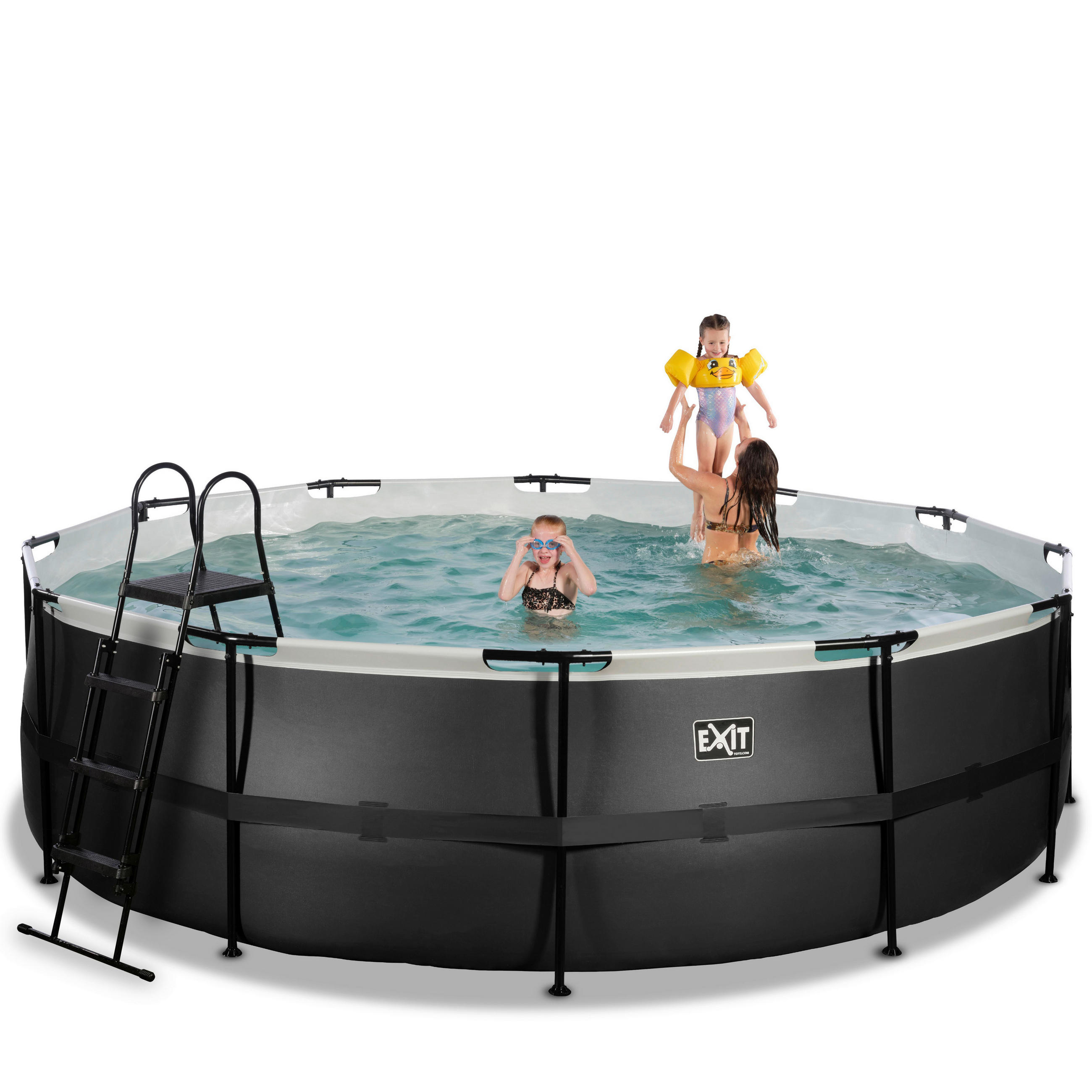 EXIT POOL BLACK 488X122 Black 488/122 cm  - Schwarz, KONVENTIONELL, Metall (488/122cm) - EXIT Toys