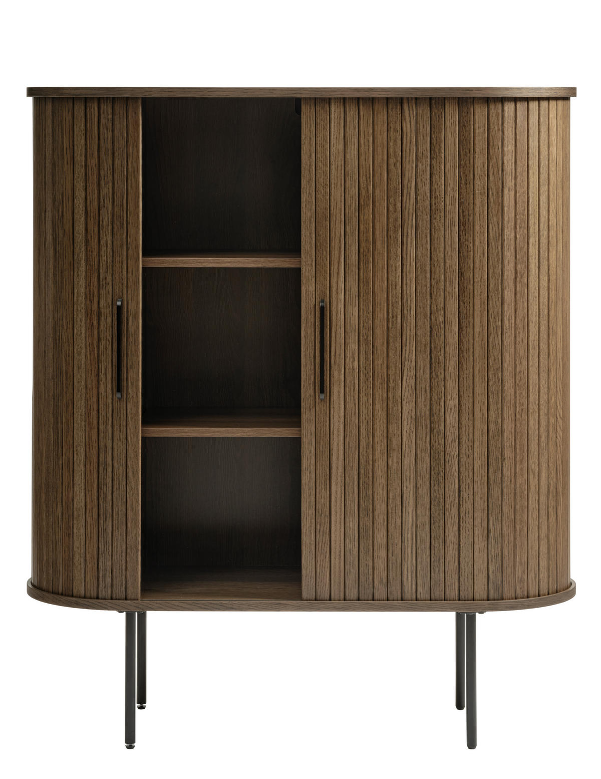 HIGHBOARD  in 100/118/40 cm  - Eiche dunkel/Schwarz, Trend, Holz/Holzwerkstoff (100/118/40cm) - home24