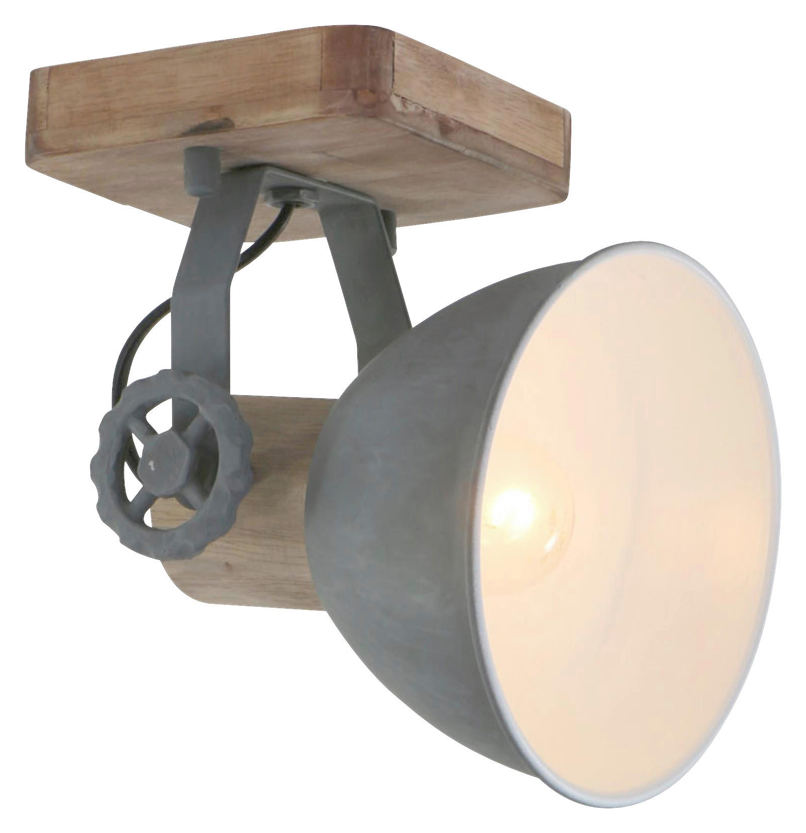 DECKENSPOTS - Anthrazit/Kupferfarben, Trend, Holz/Metall (59/19/23cm)