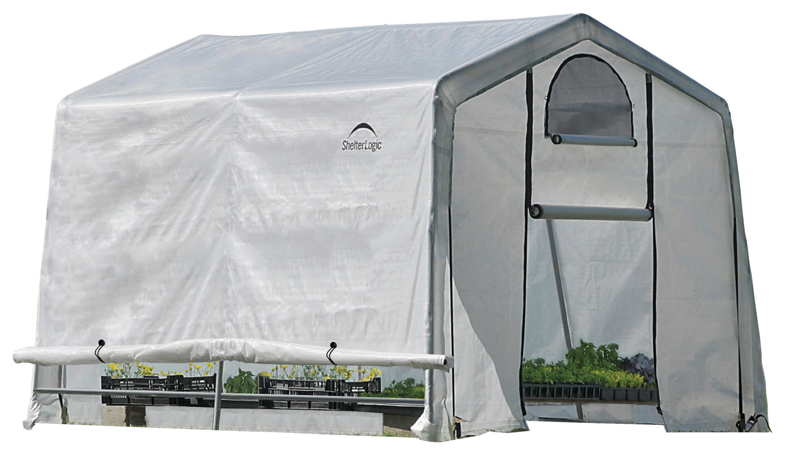 Gewächshaus 300x240x300 cm Stahlgestell/Kunststoff