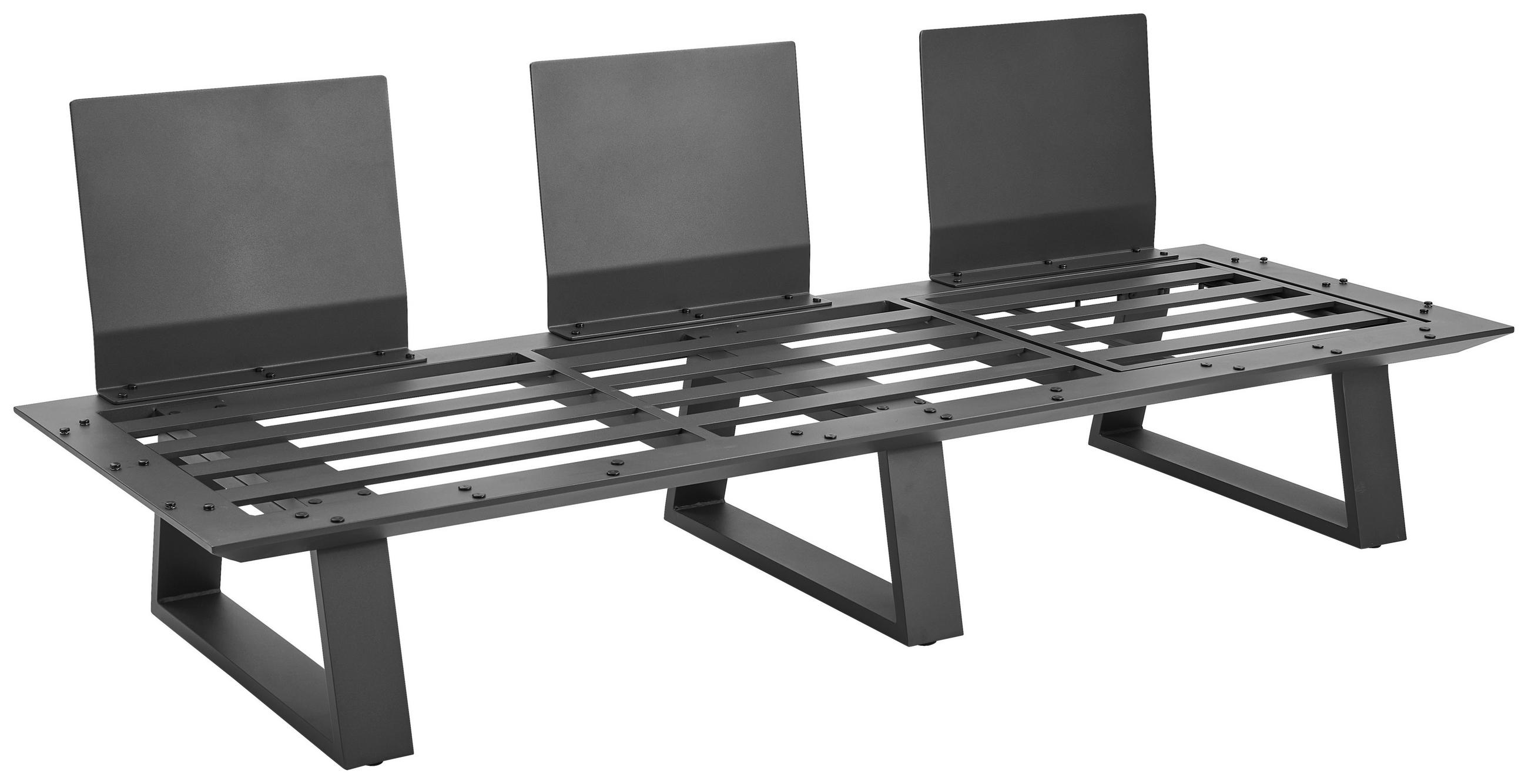 GARTENBANK 225/75/75 cm  Aluminium  - Anthrazit, MODERN, Metall (225/75/75cm) - Ambia Garden