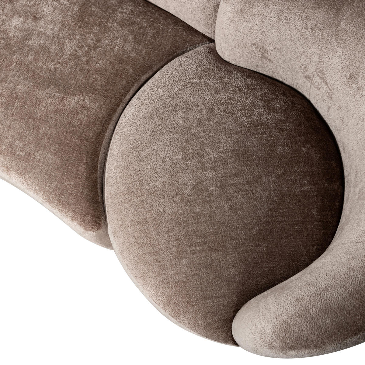 BIGSOFA in Chenille Taupe  - Taupe, Design, Textil (290/72/97cm) - Livetastic