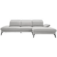ECKSOFA in Flachgewebe Creme  - Creme/Schwarz, Design, Textil/Metall (289/180cm) - Stylife