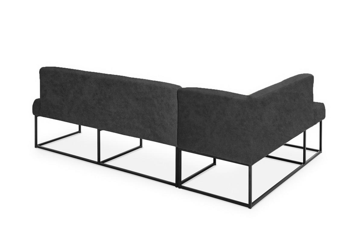 UGAONA KLUPA  crna   - crna, Moderno, drvo/metal (245/159cm) - Livetastic