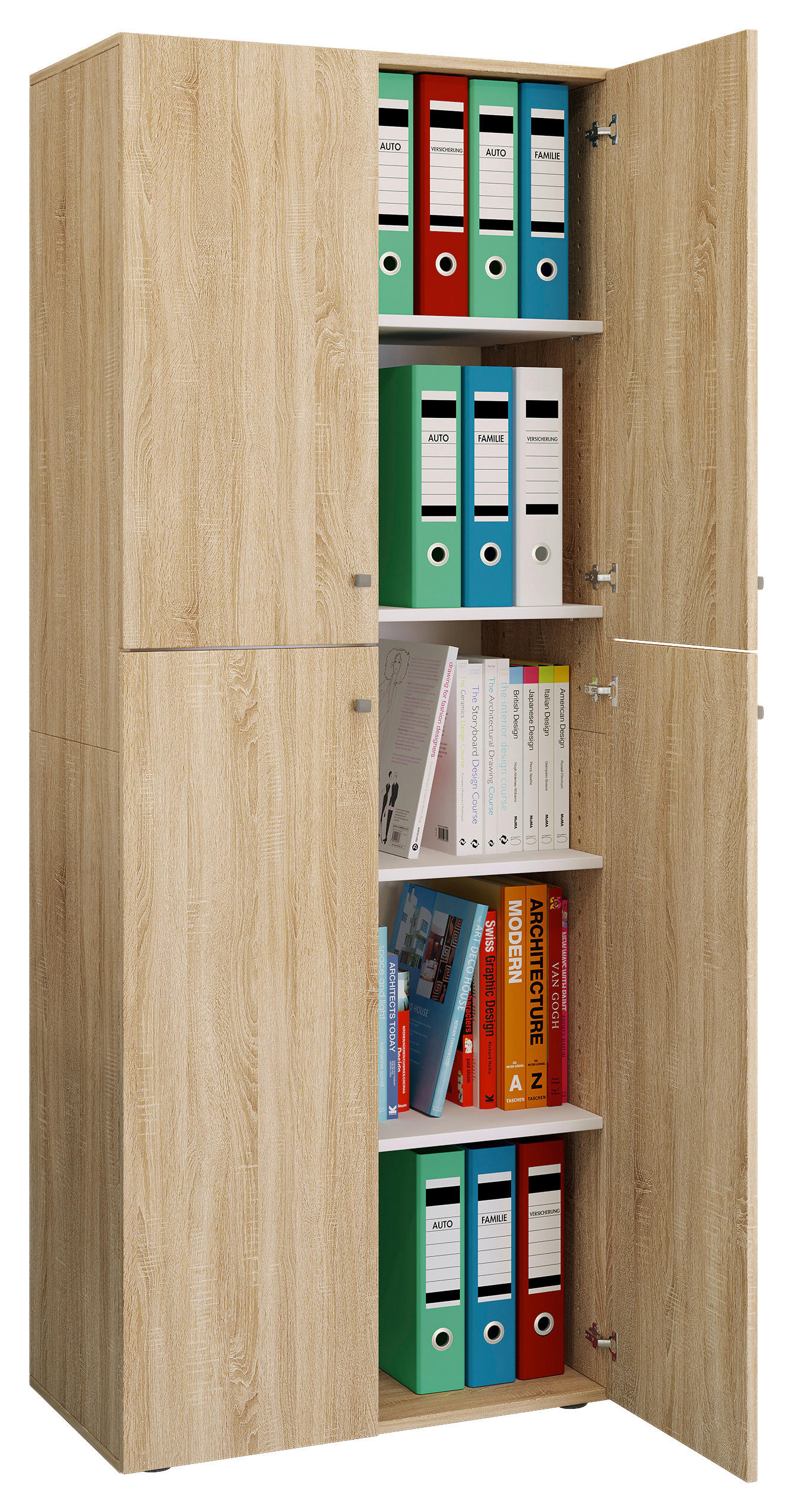 AKTENSCHRANK Eichefarben  - Eichefarben, KONVENTIONELL, Holzwerkstoff (70/182/37cm) - MID.YOU