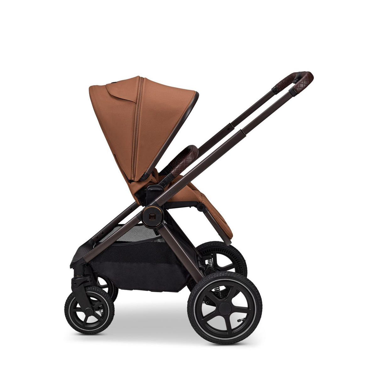 KINDERWAGENSET  GIO FOLD SET AIR  cognac  - Cognac/Braun, Basics, Textil/Metall (120/58/92cm) - Moon Edition