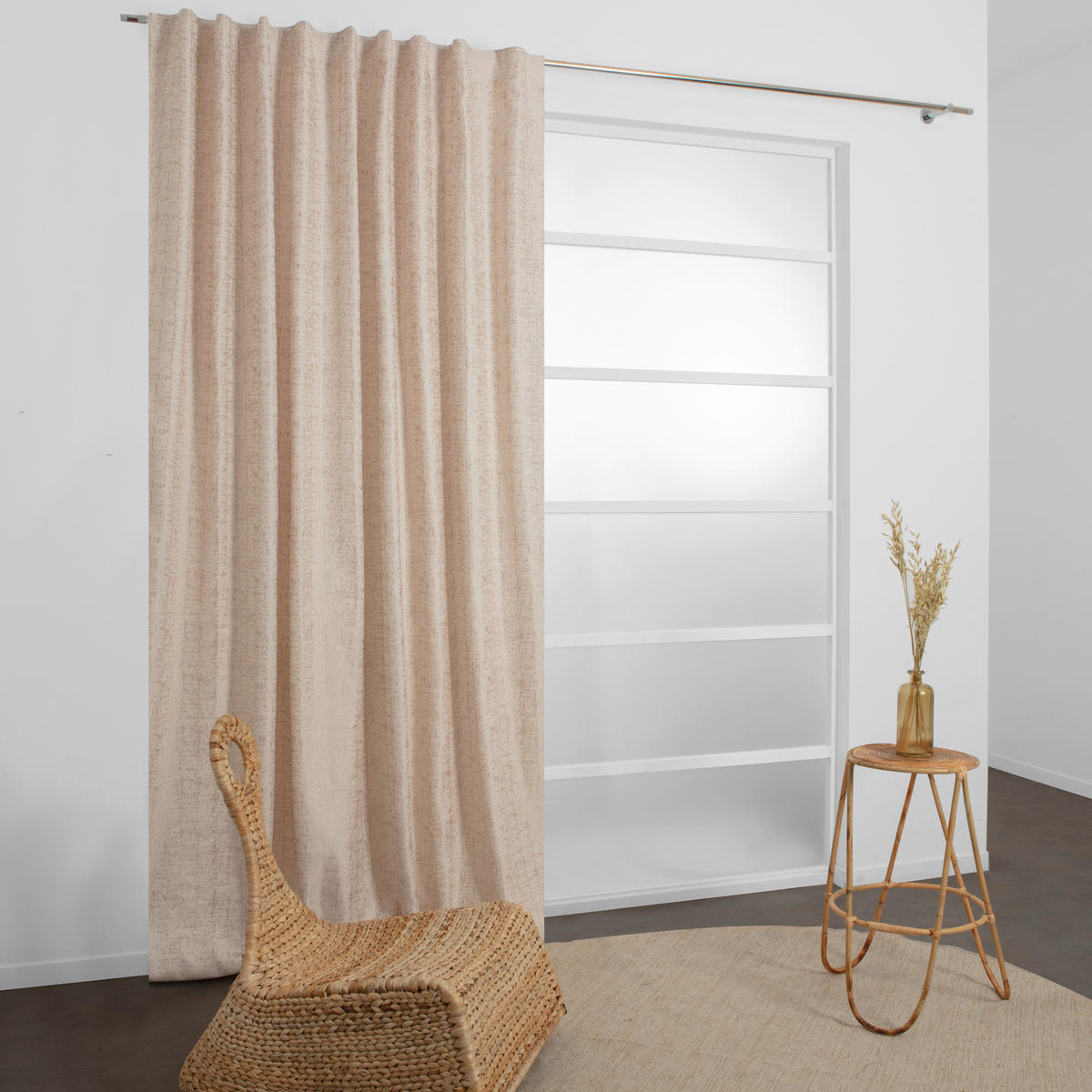 FERTIGVORHANG  blickdicht   200/280 cm  - Ecru, Basics, Textil (200/280cm)