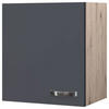 KÜCHENOBERSCHRANK 50/54/32 cm  in Eiche San Remo, Dunkelgrau  - Edelstahlfarben/Dunkelgrau, MODERN, Holzwerkstoff/Metall (50/54/32cm) - FlexWell