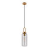 HÄNGELEUCHTE 13/46 cm  - Messingfarben, Basics, Glas/Metall (13/46cm)