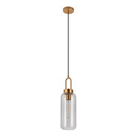 HÄNGELEUCHTE 13/46 cm  - Messingfarben, Basics, Glas/Metall (13/46cm)
