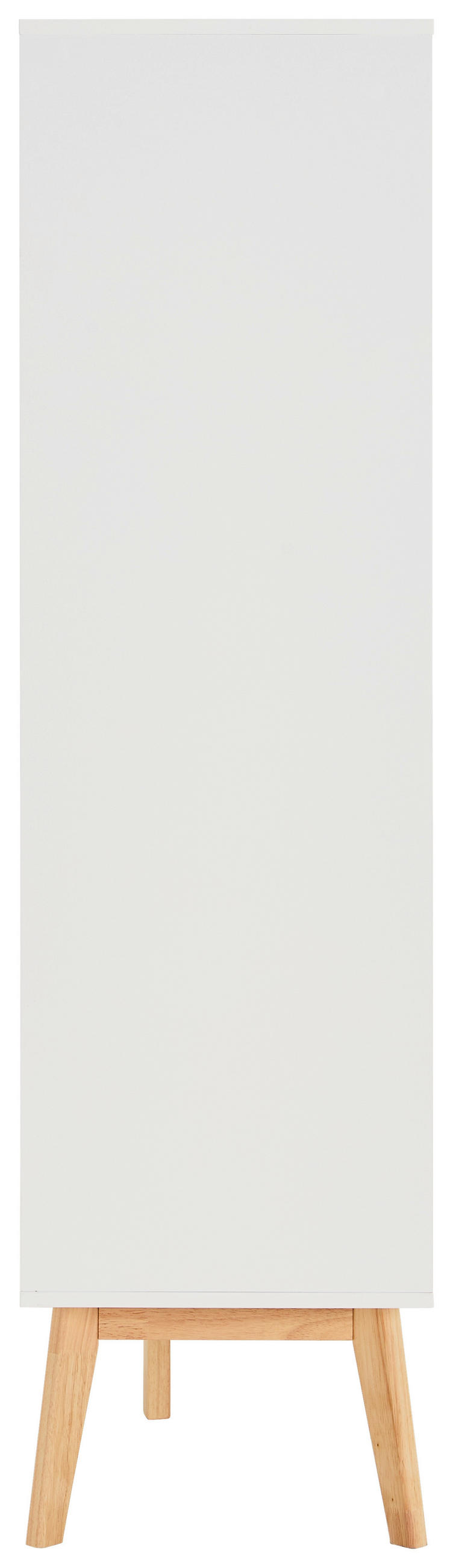 VYSOKÁ KOMODA, kaučukové dřevo, bílá, 100/149/40 cm - bílá/přírodní barvy, Design, dřevo/kompozitní dřevo (100/149/40cm) - MID.YOU
