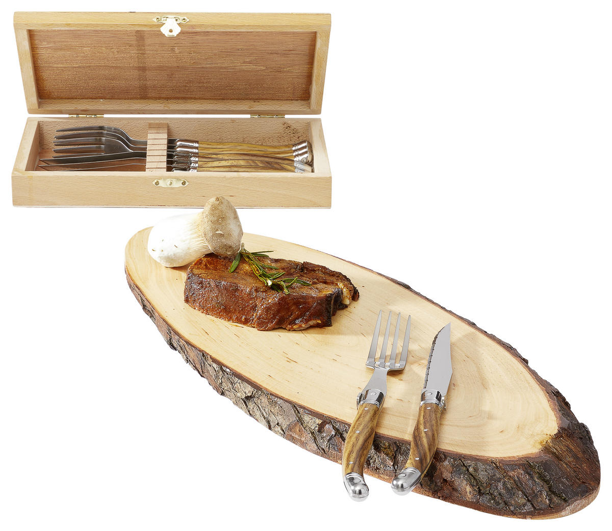 SERVÍROVACIA DOSKA    - prírodná farba/farba jelše, Lifestyle, drevo (45/17/1,5cm) - Homeware
