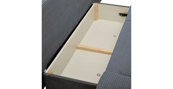 SCHLAFSOFA  in Cord Anthrazit  - Chromfarben/Anthrazit, Design, Textil/Metall (200/78/90cm) - Venda