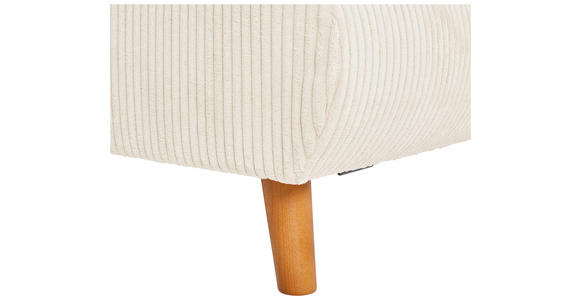 ECKSOFA in Cord Creme  - Eichefarben/Creme, KONVENTIONELL, Holz/Textil (284/162cm) - Carryhome