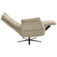 RELAXSESSEL in Leder Ecru  - Ecru/Schwarz, Design, Leder/Metall (82/119/85cm) - Dieter Knoll