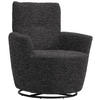 SESSEL in Chenille, Flachgewebe Dunkelgrau  - Dunkelgrau/Schwarz, Design, Textil/Metall (81/92/84cm) - Xora