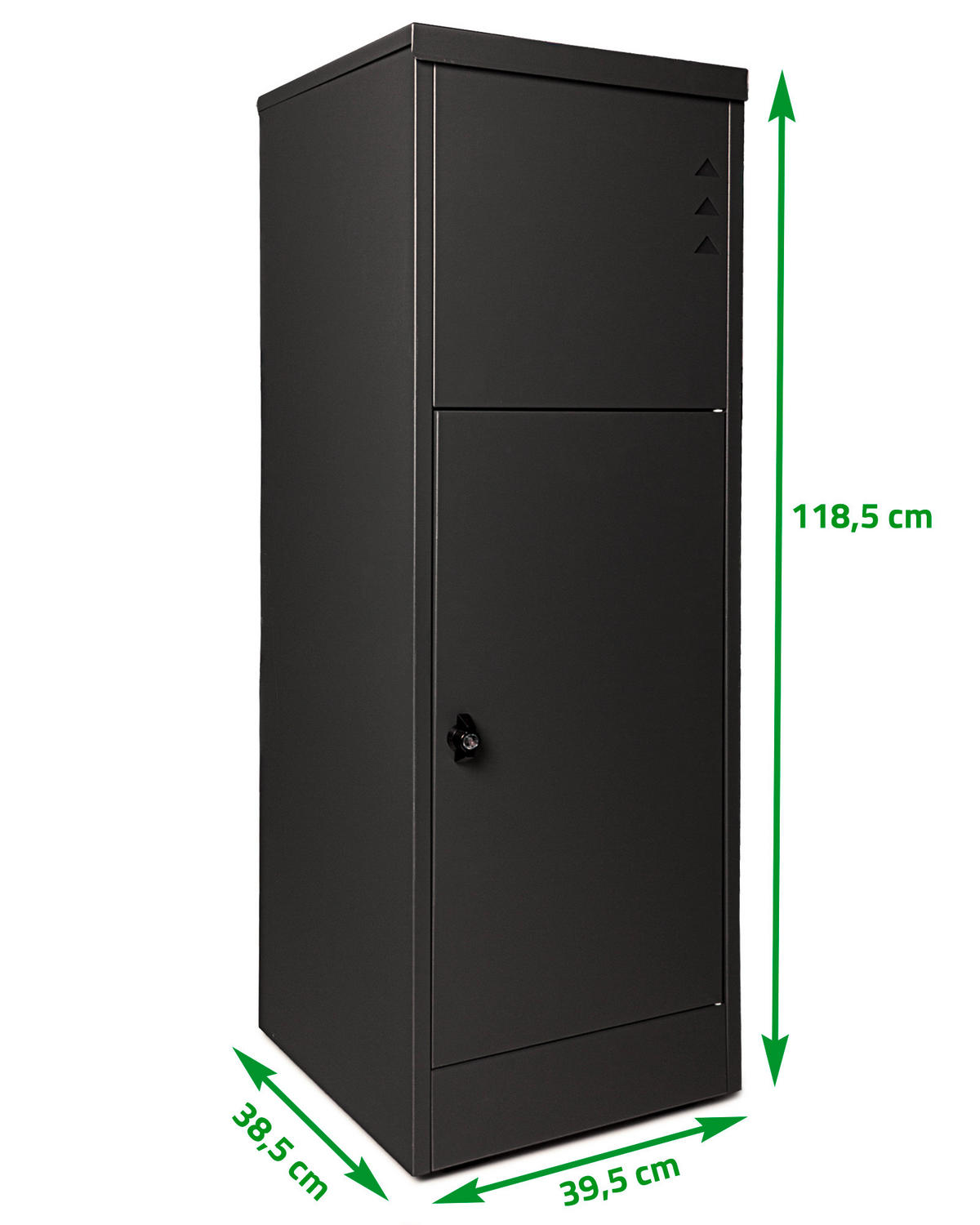 PAKETBOX Schwarz  - Schwarz, Basics, Metall (39,5/118,5/38,5cm) - Ambia Garden