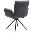 ARMLEHNSTUHL  in beflockt  - Dunkelgrau/Anthrazit, Design, Textil/Metall (70/89/68cm) - Dieter Knoll