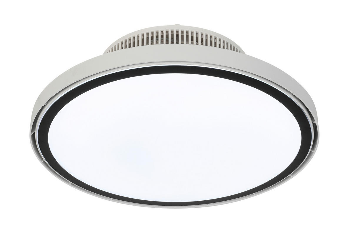 DECKENVENTILATOR - Schwarz/Weiß, Trend, Kunststoff/Metall (46/19,5cm) - Mican