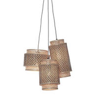 HÄNGELEUCHTE GOOD&MOJO  65/50 cm  - Schwarz/Naturfarben, Trend, Holz (65/50cm) - Good & Mojo