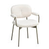 ARMLEHNSTUHL  in Eisen Teddystoff  - Taupe/Creme, MODERN, Holz/Textil (58,5/82,5/58cm) - Lomoco