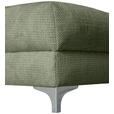 ECKSOFA in Chenille Dunkelgrün  227/329 cm  - Chromfarben/Dunkelgrün, KONVENTIONELL, Textil/Metall (227/329cm) - Carryhome