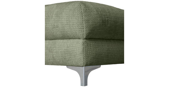 ECKSOFA in Chenille Dunkelgrün 227/329 cm - Chromfarben/Dunkelgrün, KONVENTIONELL, Textil/Metall (227/329cm) - Carryhome