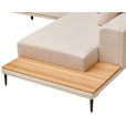 ECKSOFA in Leinwand Naturfarben  318/271 cm  - Schwarz/Naturfarben, Design, Textil/Metall (318/271cm) - Emilio Belluti