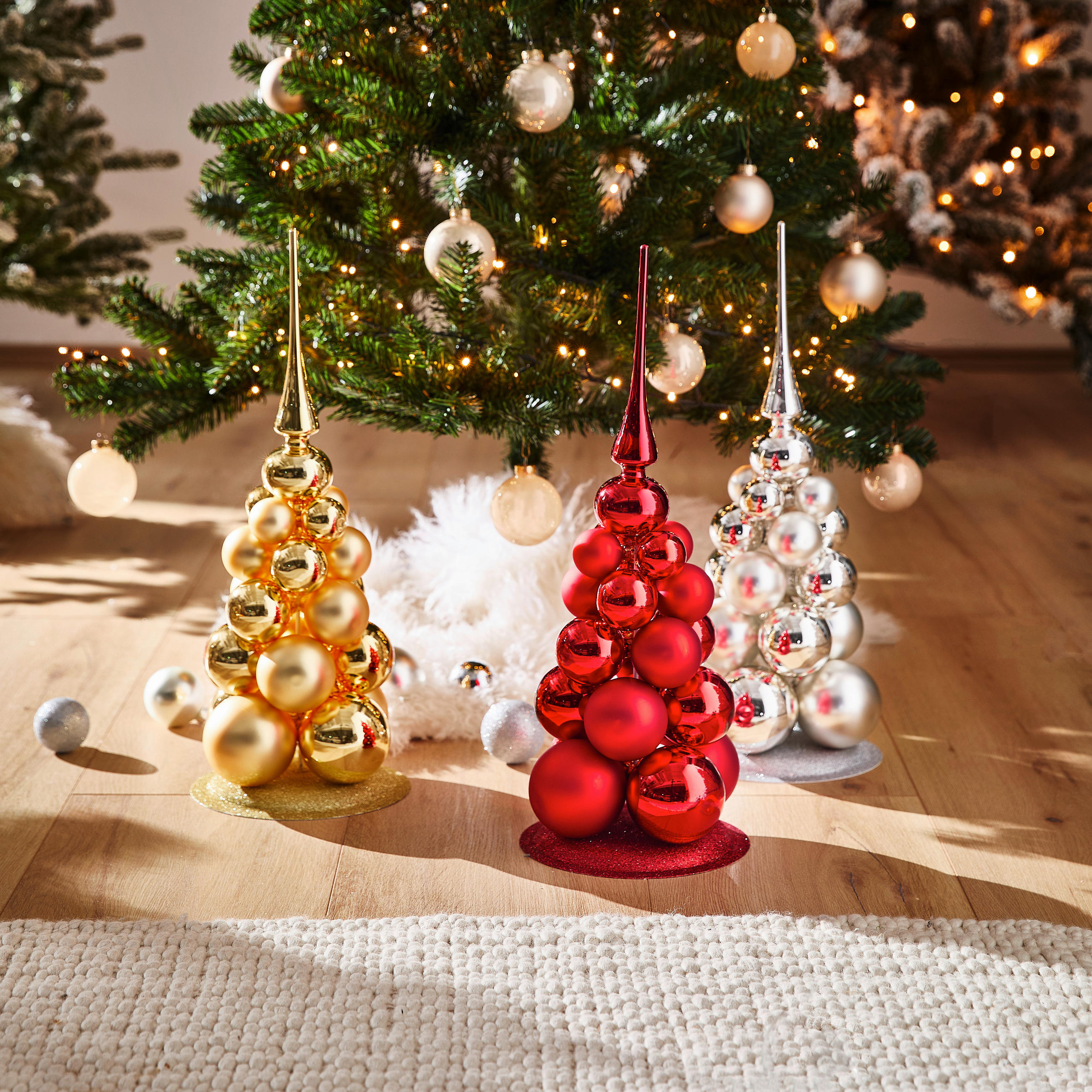 DEKOBAUM - Rot, KONVENTIONELL, Glas (4,00/4,00/4,00cm)